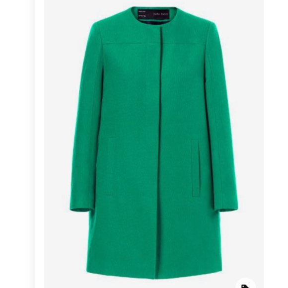 Zara Jackets & Blazers - ZARA Green Textured Trench Coat